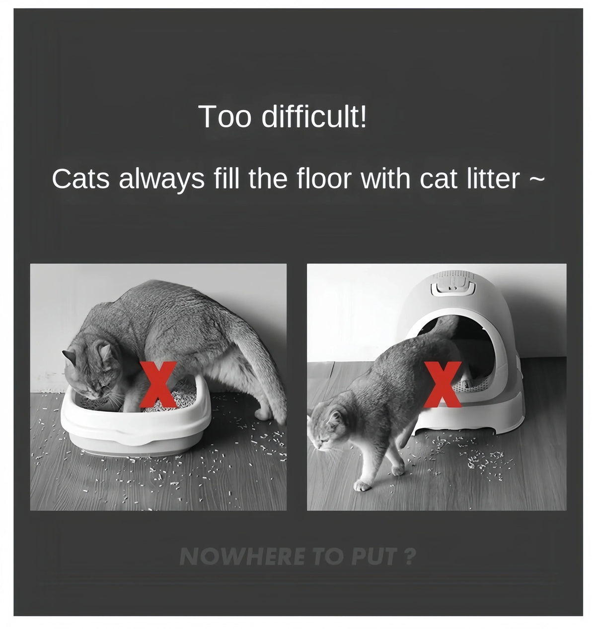Large Cat Litter Mat | Double Layer Waterproof Honeycomb Design with EVA Foam
